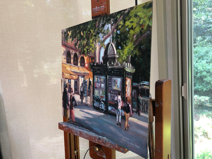 Where Do We Go from Here by Faye Vander Veer |  Side View of Artwork 