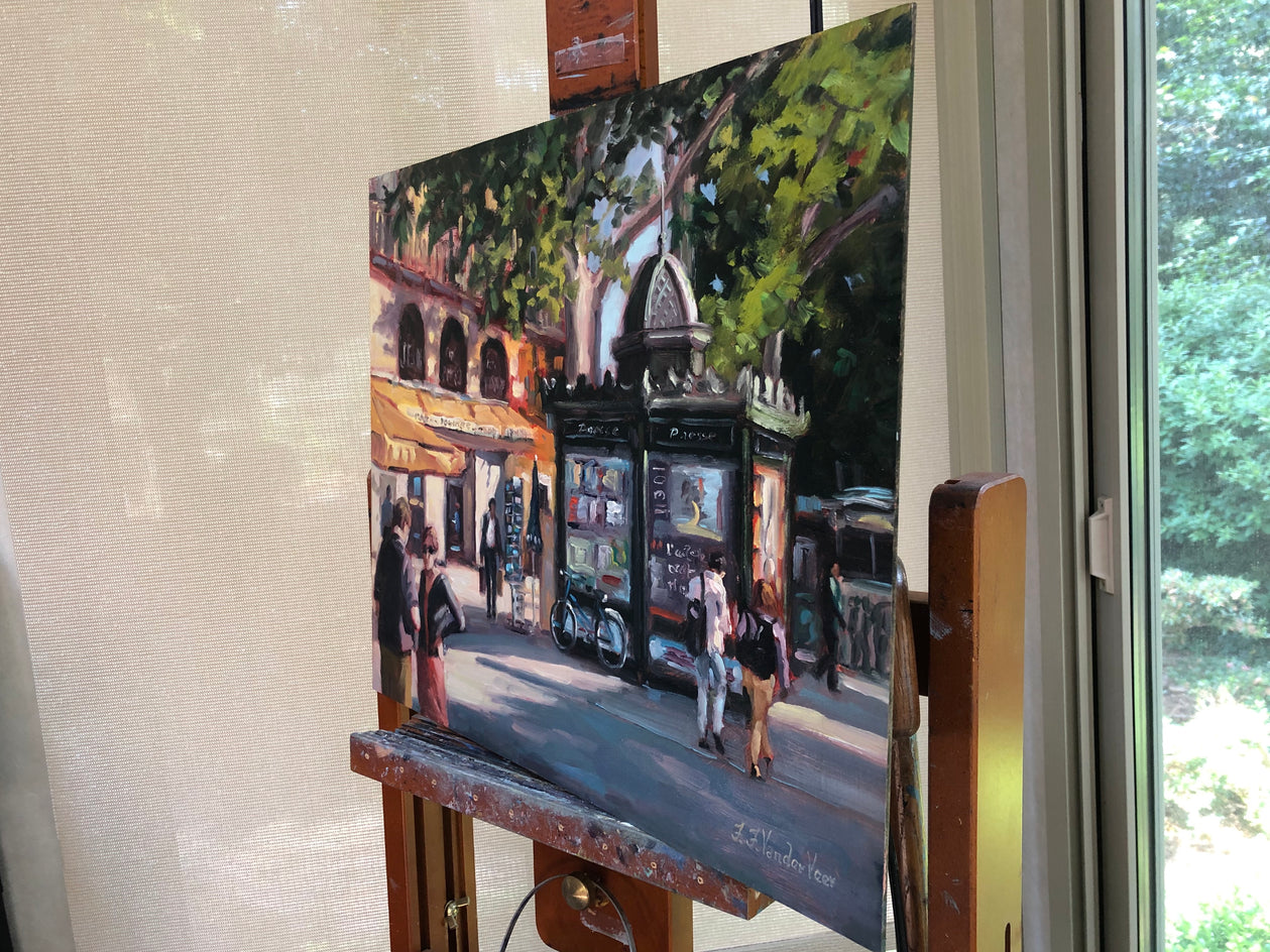 Where Do We Go from Here by Faye Vander Veer |  Side View of Artwork 