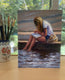 Original art for sale at UGallery.com | Young Girl Reading by Faye Vander Veer | $950 | oil painting | 12' h x 9' w | thumbnail 3