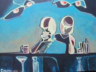 Original art for sale at UGallery.com | Feeling Blue by Diana Elena Chelaru | $225 | acrylic painting | 9' h x 12' w | photo 1