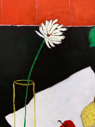 Original art for sale at UGallery.com | Cyclamen and Glass Vase by Feng Biddle | $1,500 | oil painting | 30' h x 30' w | photo 4