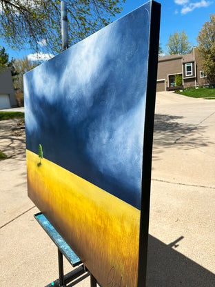 Storm in the Night by Fernando Garcia |  Side View of Artwork 