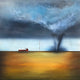 Original art for sale at UGallery.com | Tornado by Fernando Garcia | $1,000 | acrylic painting | 27' h x 27' w | thumbnail 1