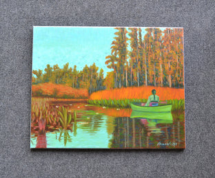 Original art for sale at UGallery.com | Myakka Autumn by Fernando Soler | $625 | oil painting | 16' h x 20' w | photo 3