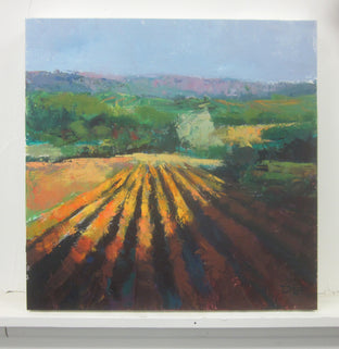 Original art for sale at UGallery.com | Fields in Sunlight, Provence by Janet Dyer | $950 | acrylic painting | 20' h x 20' w | photo 3