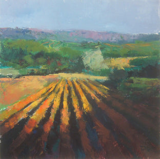Original art for sale at UGallery.com | Fields in Sunlight, Provence by Janet Dyer | $950 | acrylic painting | 20' h x 20' w | photo 1