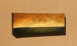 Original art for sale at UGallery.com | Field XIX by Mandy Main | $450 | oil painting | 8' h x 24' w | thumbnail 3