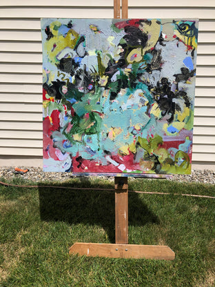 Original art for sale at UGallery.com | We Need Bees by Sheila Grabarsky | $2,750 | acrylic painting | 36' h x 36' w | photo 3