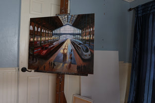 Gare Du Nord - Commission by Jonelle Summerfield |  Side View of Artwork 