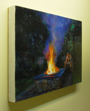 Original art for sale at UGallery.com | Fireside Vigil by Onelio Marrero | $1,025 | oil painting | 18' h x 24' w | photo 2