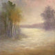 Original art for sale at UGallery.com | First Snow by Gail Greene | $75 | oil painting | 4' h x 4' w | thumbnail 1