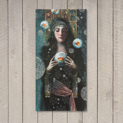 What Do the Fish Say by Darlene McElroy |  Side View of Artwork 