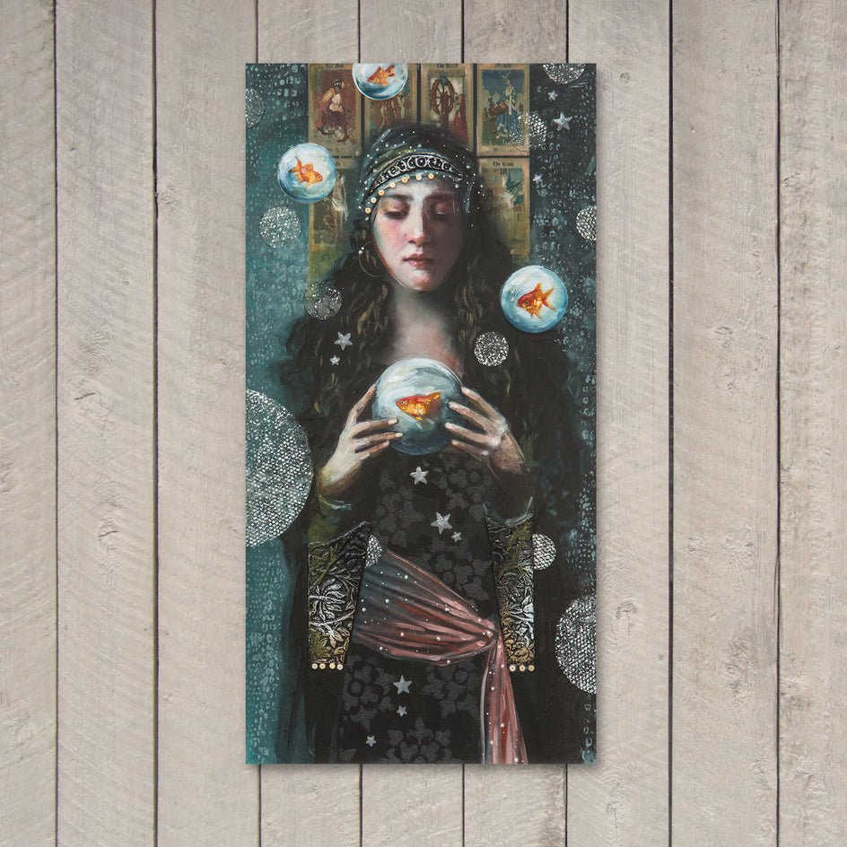 What Do the Fish Say by Darlene McElroy |  Side View of Artwork 