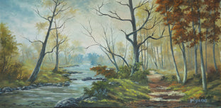 Original art for sale at UGallery.com | Fisherman's Trail by Gail Greene | $500 | oil painting | 12' h x 24' w | photo 1