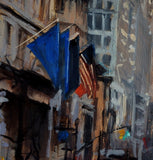 Original art for sale at UGallery.com | Five O'Clock in Manhattan by Jonelle Summerfield | $550 | oil painting | 12' h x 12' w | thumbnail 3