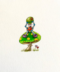 mixed media artwork by Diane Flick titled Olive