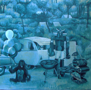 Original art for sale at UGallery.com | Still Life with Camper by Diane Flick | $1,275 | mixed media artwork | 12' h x 12' w | photo 1