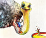 Original art for sale at UGallery.com | Swinger by Diane Flick | $175 | mixed media artwork | 5' h x 5.87' w | thumbnail 1
