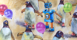 Original art for sale at UGallery.com | The Flying Lesson by Diane Flick | $1,000 | watercolor painting | 12.25' h x 24' w | thumbnail 1