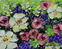 Original art for sale at UGallery.com | A Day in the Garden by Lisa Elley | $250 | oil painting | 8' h x 10' w | thumbnail 1