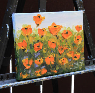 California Gold by Lisa Elley |  Side View of Artwork 