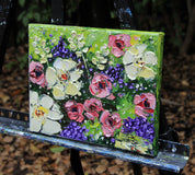 Original art for sale at UGallery.com | A Day in the Garden by Lisa Elley | $250 | oil painting | 8' h x 10' w | thumbnail 2