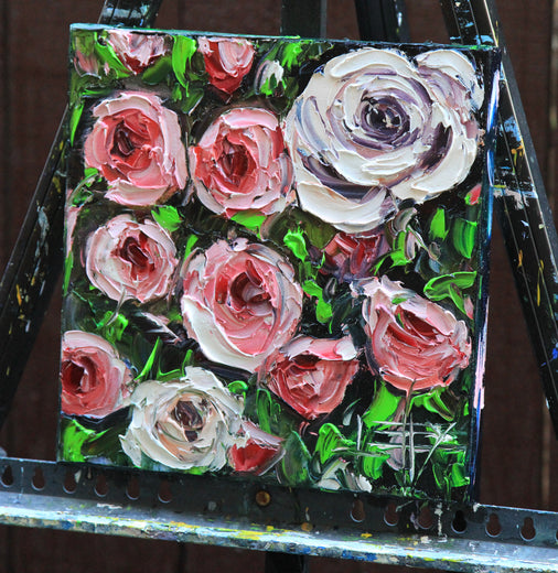 Simply Spring by Lisa Elley |  Side View of Artwork 