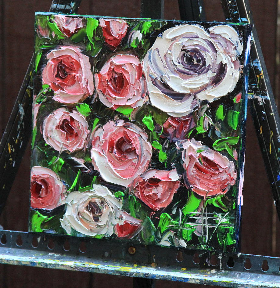 Simply Spring by Lisa Elley |  Side View of Artwork 