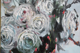 Original art for sale at UGallery.com | Flower Bowl by Mary Pratt | $325 | oil painting | 12' h x 12' w | photo 2