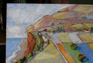 Original art for sale at UGallery.com | Flower Fields at the Coast by James Hartman | $920 | oil painting | 30' h x 30' w | photo 2