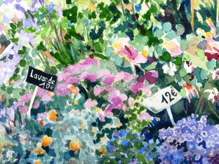 Flower Market, Paris by Catherine McCargar |   Closeup View of Artwork 