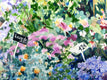 Original art for sale at UGallery.com | Flower Market, Paris by Catherine McCargar | $1,350 | watercolor painting | 18' h x 24' w | thumbnail 4