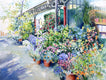 Original art for sale at UGallery.com | Flower Market, Paris by Catherine McCargar | $1,350 | watercolor painting | 18' h x 24' w | thumbnail 1