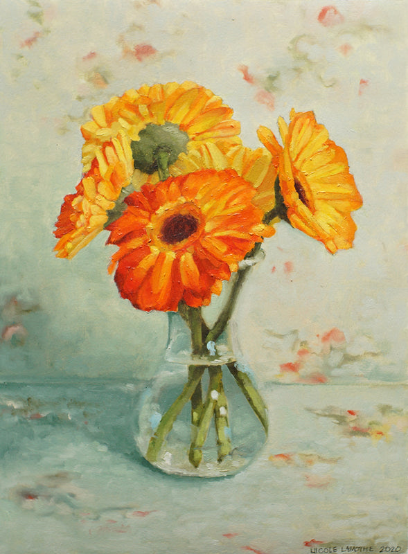 Flowers and Twigs by Nicole Lamothe - oil painting | UGallery