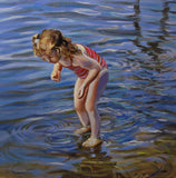 Original art for sale at UGallery.com | Following The Fish by Onelio Marrero | $875 | oil painting | 24' h x 24' w | thumbnail 1