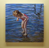 Original art for sale at UGallery.com | Following The Fish by Onelio Marrero | $875 | oil painting | 24' h x 24' w | thumbnail 3