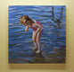 Original art for sale at UGallery.com | Following The Fish by Onelio Marrero | $875 | oil painting | 24' h x 24' w | thumbnail 3