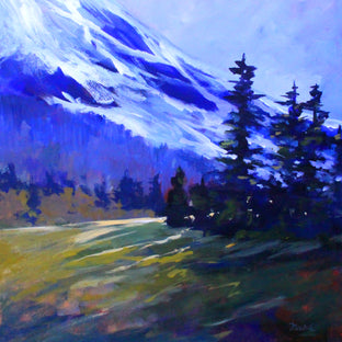 Original art for sale at UGallery.com | Foot of the Mountain by Nancy Merkle | $875 | acrylic painting | 24' h x 24' w | photo 1