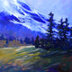 Original art for sale at UGallery.com | Foot of the Mountain by Nancy Merkle | $875 | acrylic painting | 24' h x 24' w | thumbnail 1