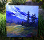 Original art for sale at UGallery.com | Foot of the Mountain by Nancy Merkle | $875 | acrylic painting | 24' h x 24' w | thumbnail 3
