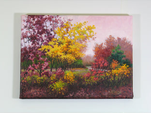Forsythia Ascending by Suzanne Massion |  Context View of Artwork 