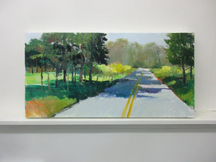 Forsythia along the Road by Janet Dyer |  Context View of Artwork 