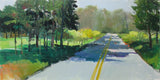 Original art for sale at UGallery.com | Forsythia along the Road by Janet Dyer | $1,075 | acrylic painting | 15' h x 30' w | thumbnail 1