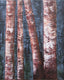 Original art for sale at UGallery.com | Four Birch Trunks by Valerie Berkely | $450 | oil painting | 20' h x 16' w | thumbnail 1