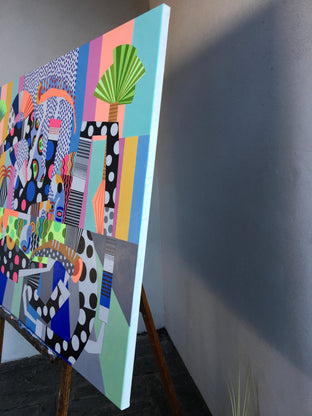 Original art for sale at UGallery.com | Stripped Dream by Frantisek Florian | $2,800 | acrylic painting | 41.3' h x 54' w | photo 2