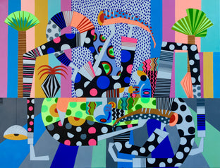 Original art for sale at UGallery.com | Stripped Dream by Frantisek Florian | $2,800 | acrylic painting | 41.3' h x 54' w | photo 1