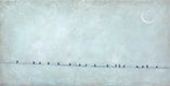 Original art for sale at UGallery.com | Friends and Neighbors by Sally Adams | $1,400 | acrylic painting | 24' h x 48' w | thumbnail 1