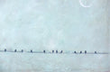 Original art for sale at UGallery.com | Friends and Neighbors by Sally Adams | $1,400 | acrylic painting | 24' h x 48' w | thumbnail 4