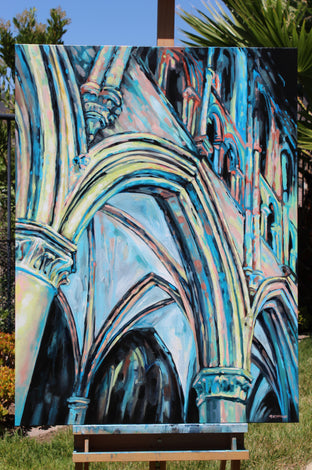 Original art for sale at UGallery.com | From Below - Arches and Arches by Marie-Eve Champagne | $1,275 | acrylic painting | 40' h x 30' w | photo 3