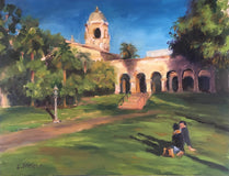 Original art for sale at UGallery.com | Arches of Light by Claudia Verciani | $1,150 | oil painting | 18' h x 24' w | thumbnail 1